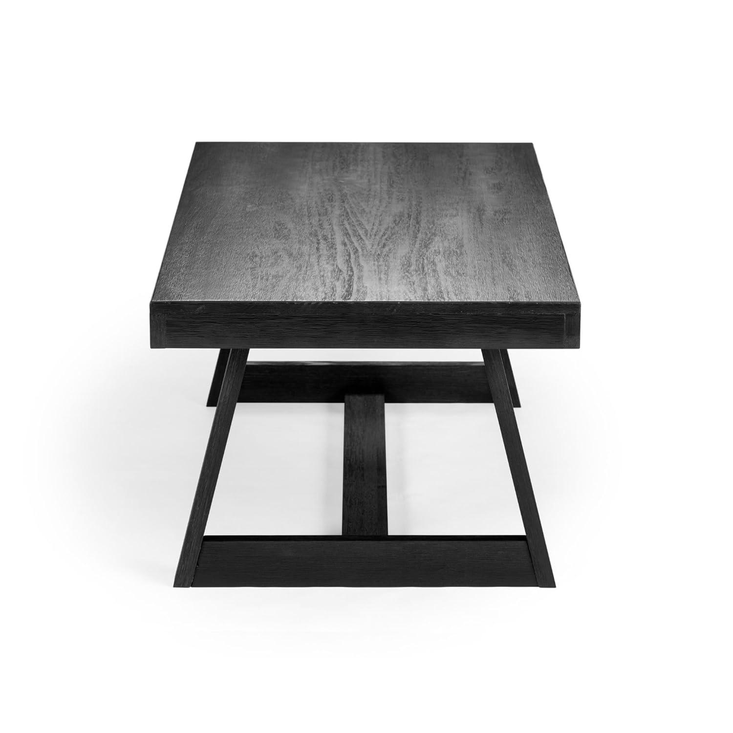 Plank+Beam Solid Wood Classic Rectangular Coffee Table, 48" Farmhouse Coffee Table