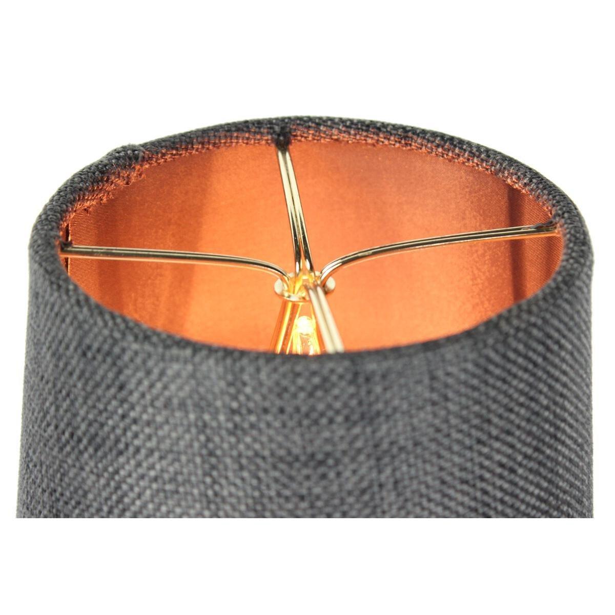 Home Concept 4.5x 5.5x 5.25 Granite Grey Burlap Drum Shade