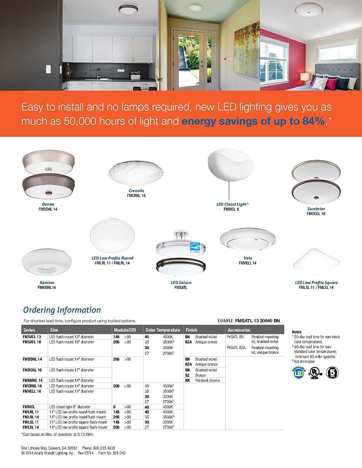 Saturn Acrylic LED Flush Mount