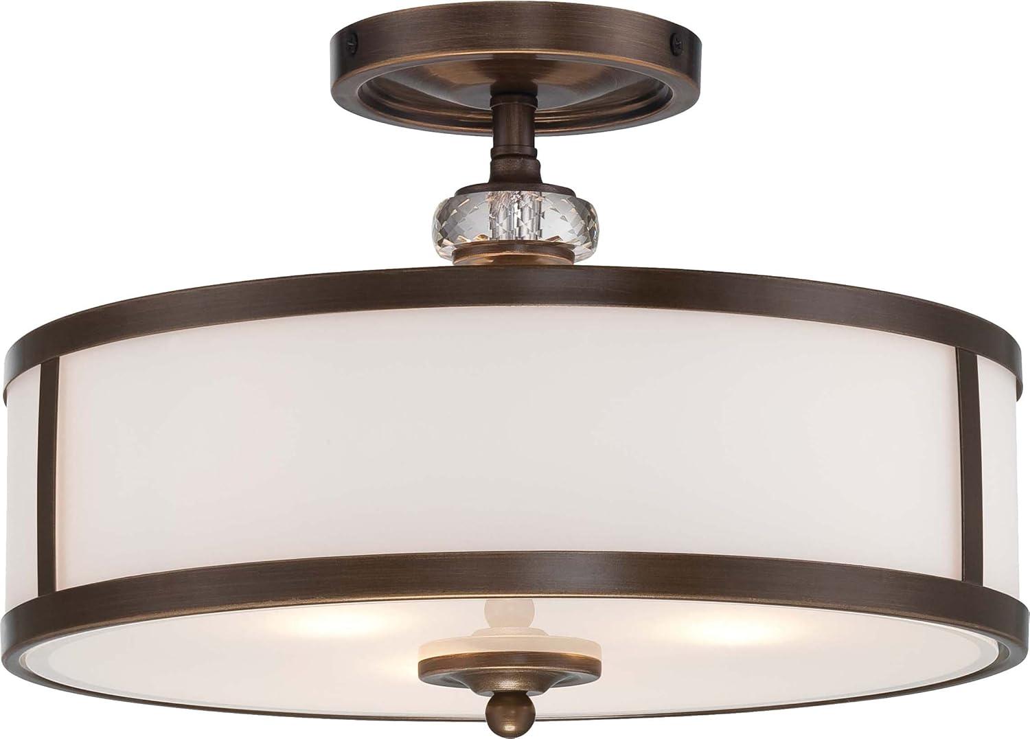 Minka Lavery - Thorndale - 3 Light Semi-Flush Mount in Traditional Style - 10.25