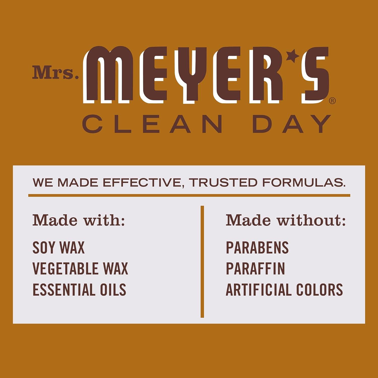 Mrs. Meyer's Clean Day Scented Soy Candle, Acorn Spice Scent, 7.2 Ounce Candle