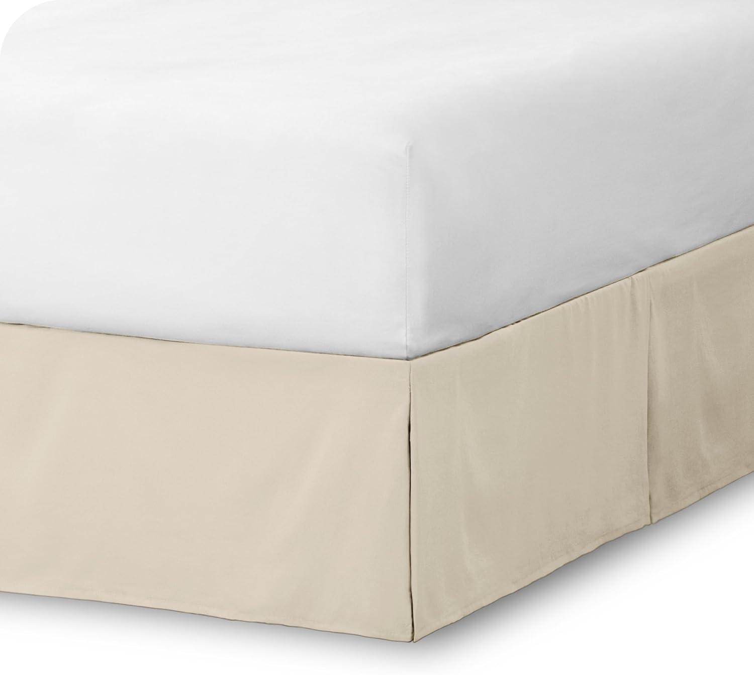 Bare Home Tailored 15" Pleated Bed Skirt