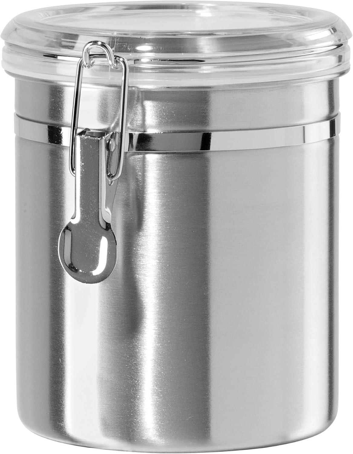 Oggi Stainless Steel 47 Oz. Canister with Clear Lid