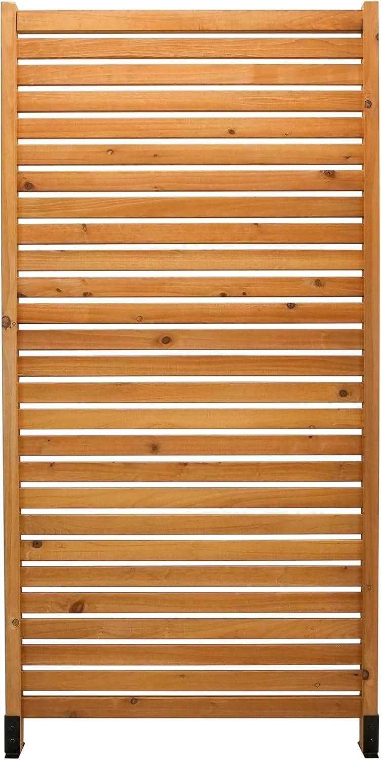 Enclo Privacy Screens EC18030 Tiaga 6 ft H x 3 ft W Freestanding or Surface Mounted Slatted Premium Wood Privacy Screen Kit (1 Panel)