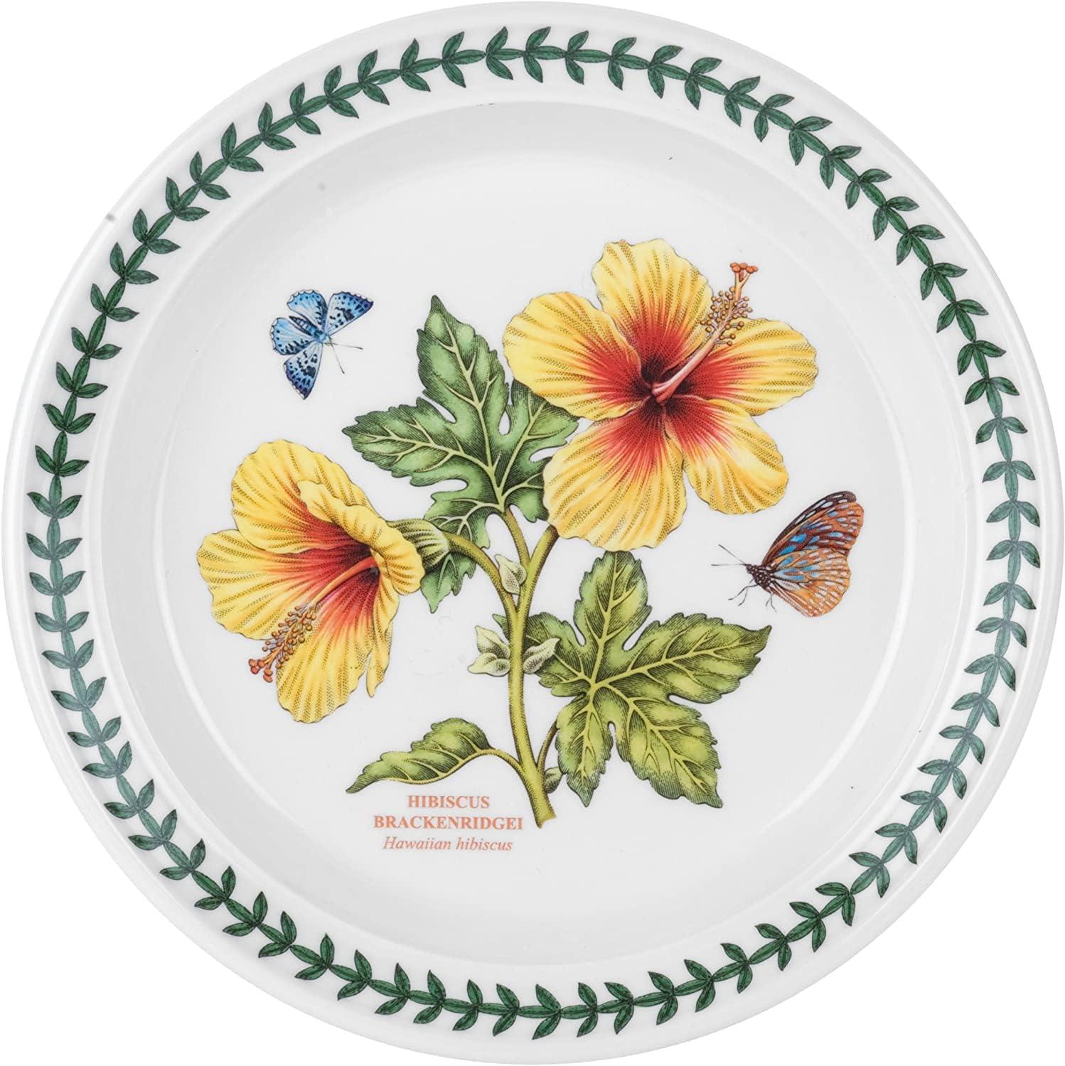 Exotic Floral Ceramic Salad Plates Set of 6