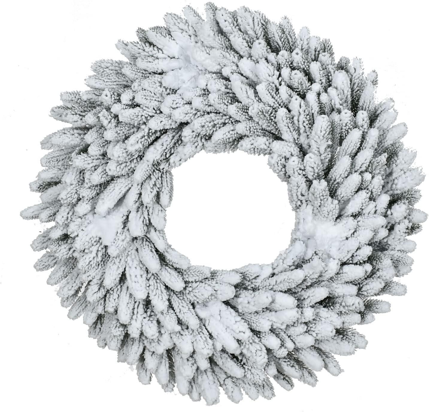 36-Inch Snow Flocked Pine Artificial Wreath