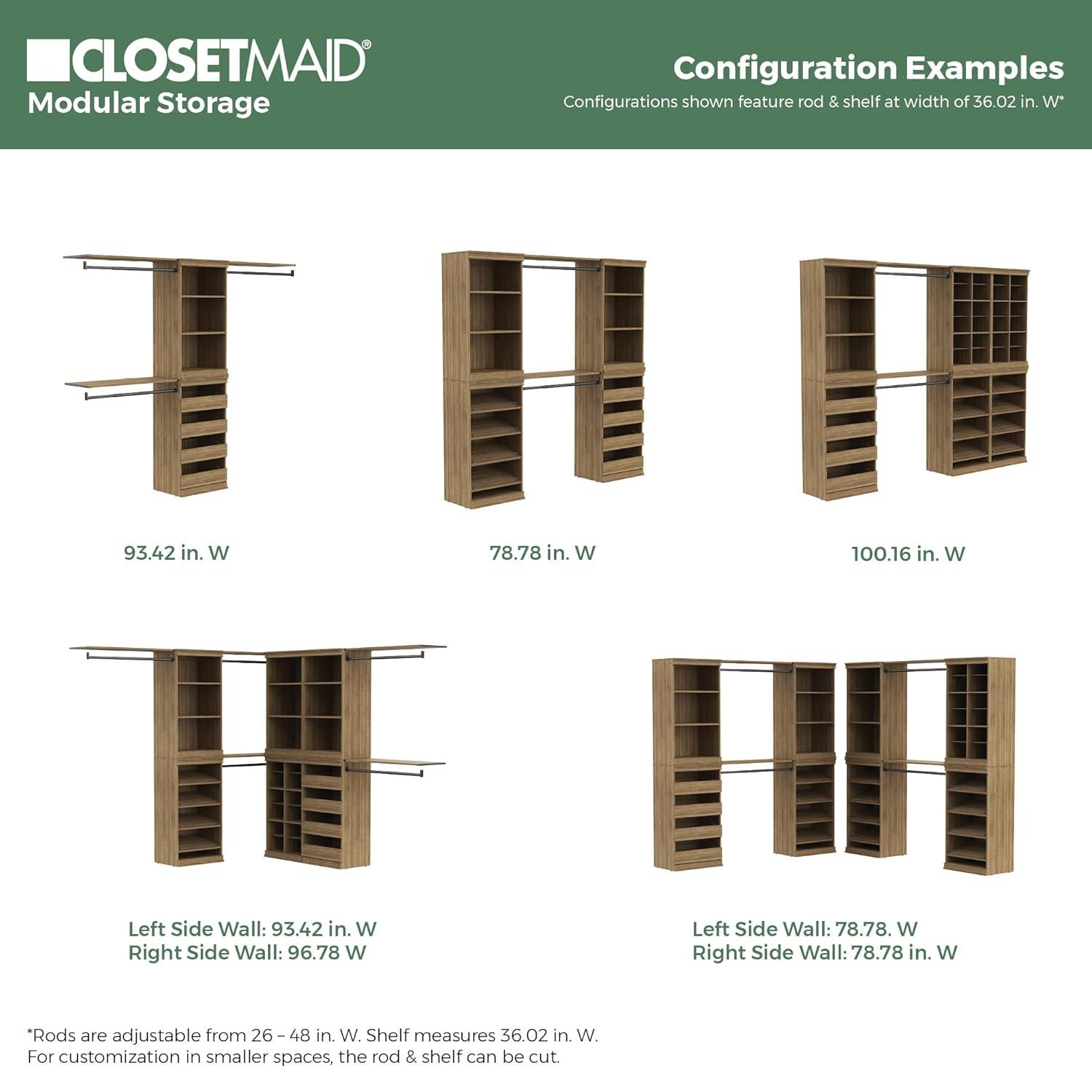 Modular Storage 21.38" W Shoe Shelf Unit with 4 Shelves
