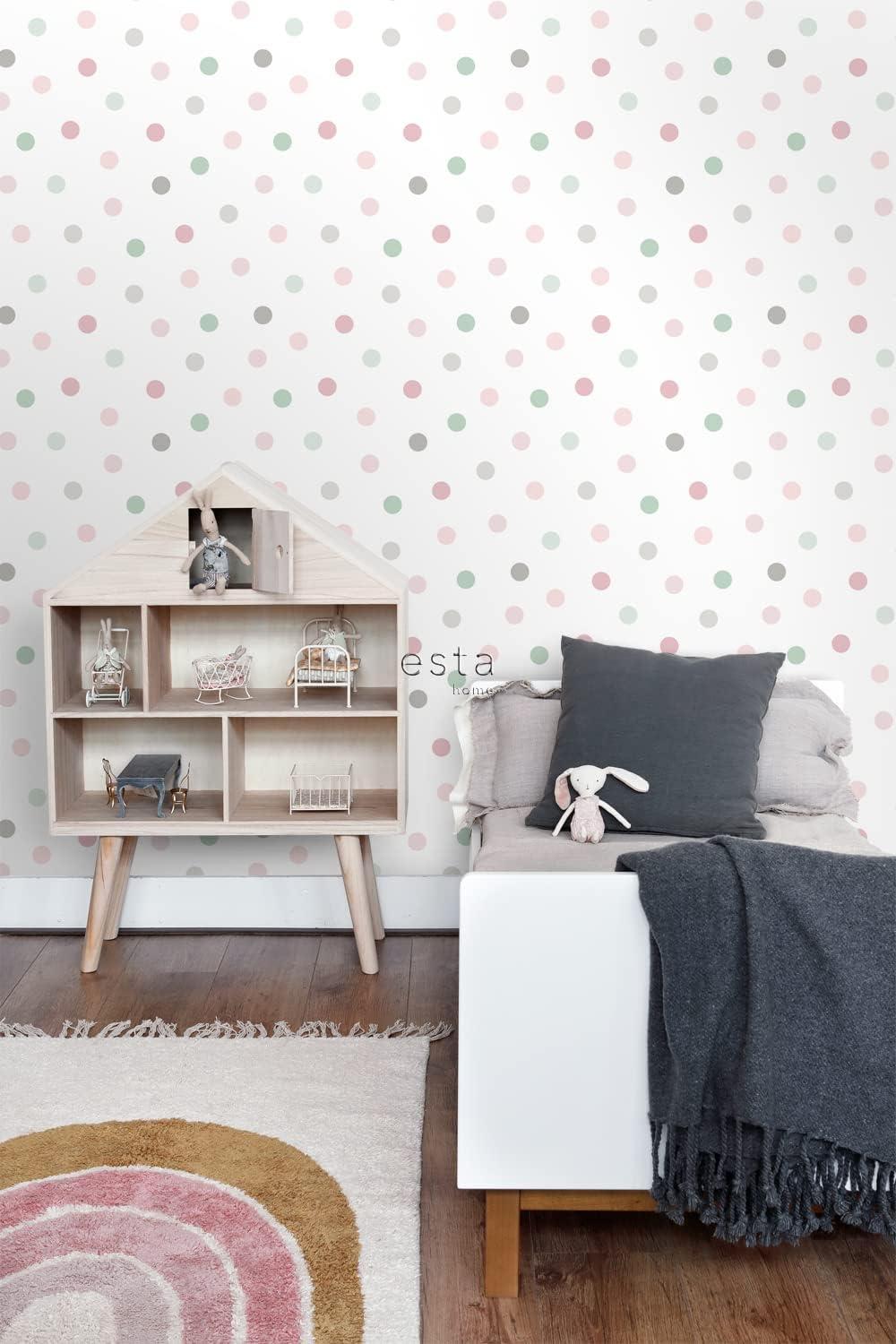 Chesapeake Jubilee Pink Dots Wallpaper, 20.9-in by 33-ft