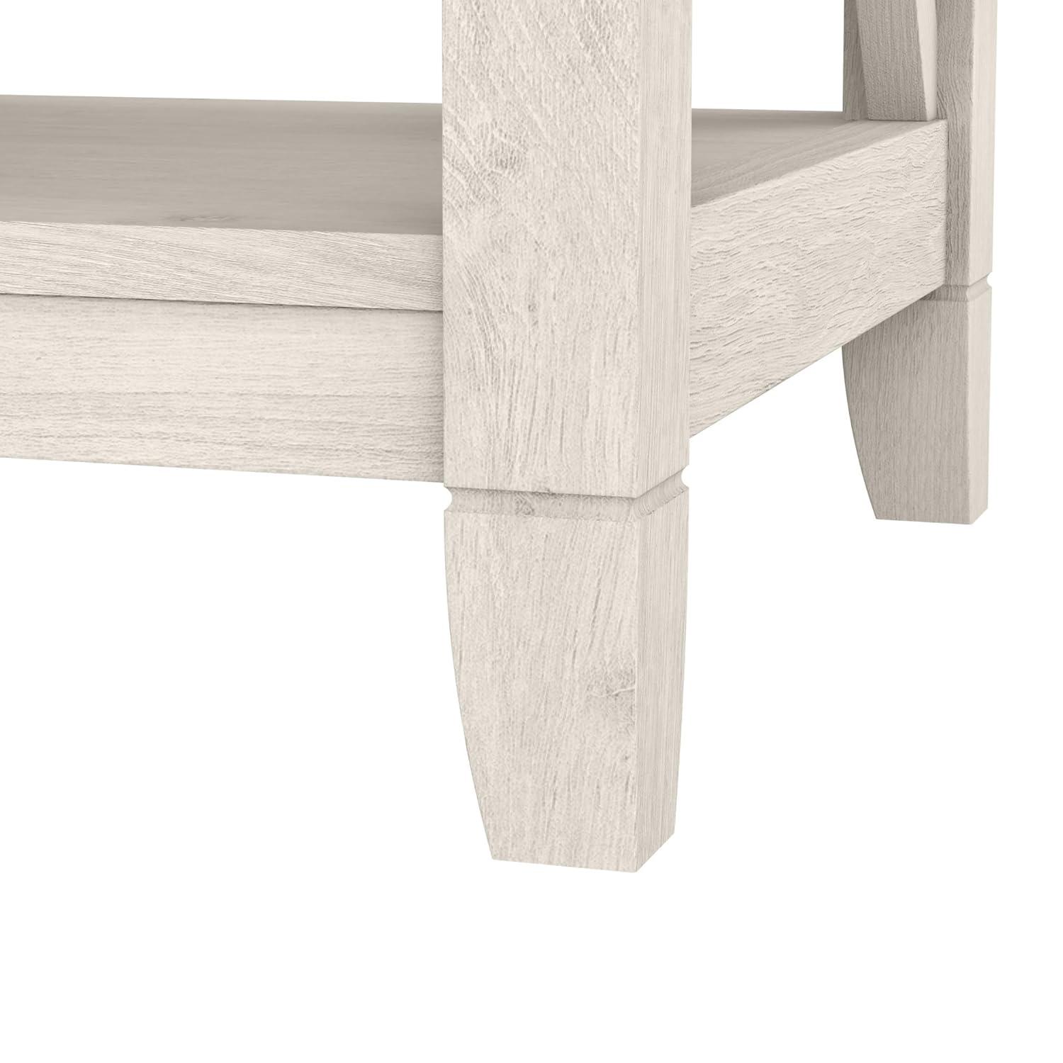 Bush Furniture Key West End Table, Linen White Oak