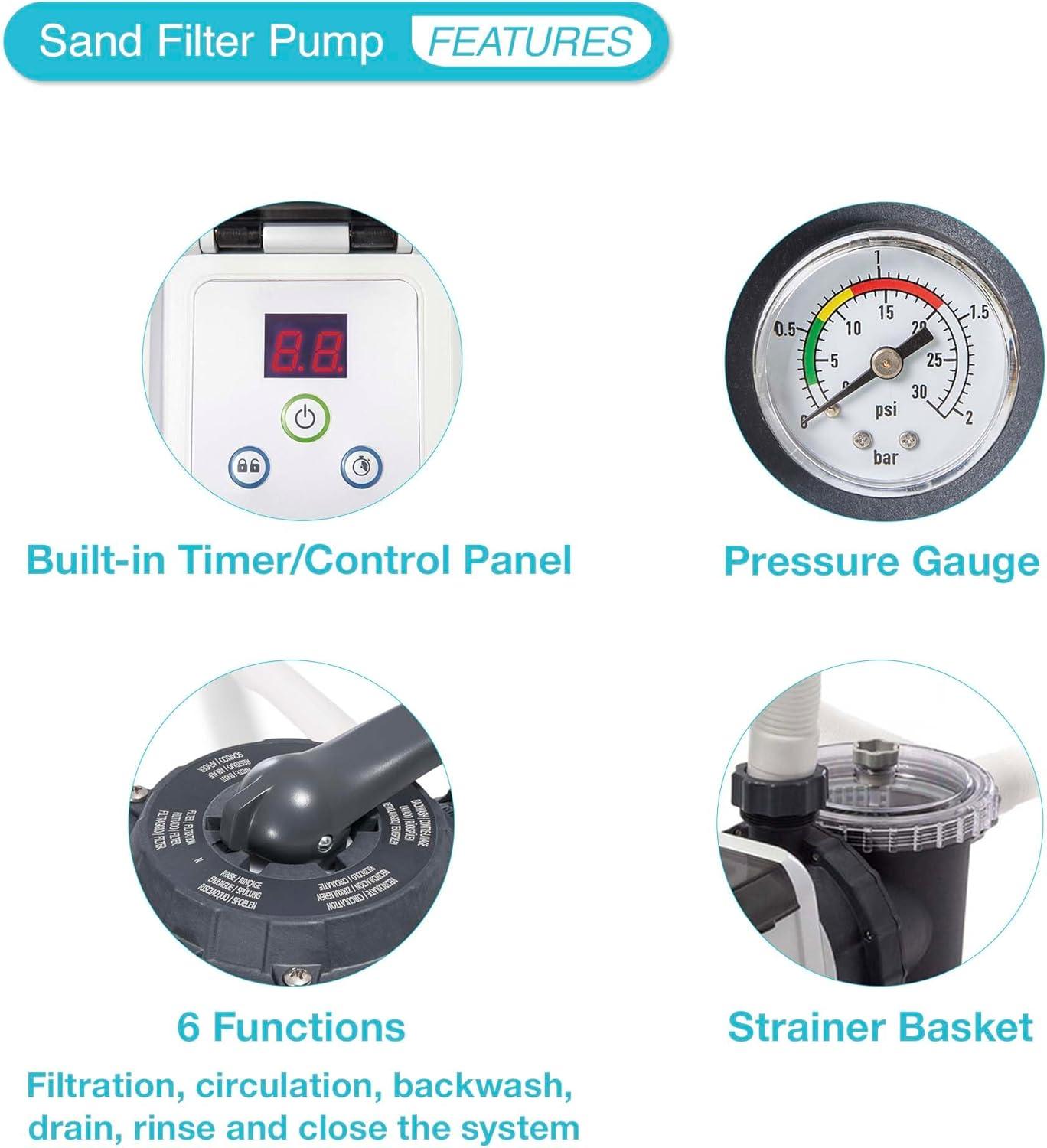 Intex 26647EG 2800 GPH Sand Filter Pump with Automatic Timer