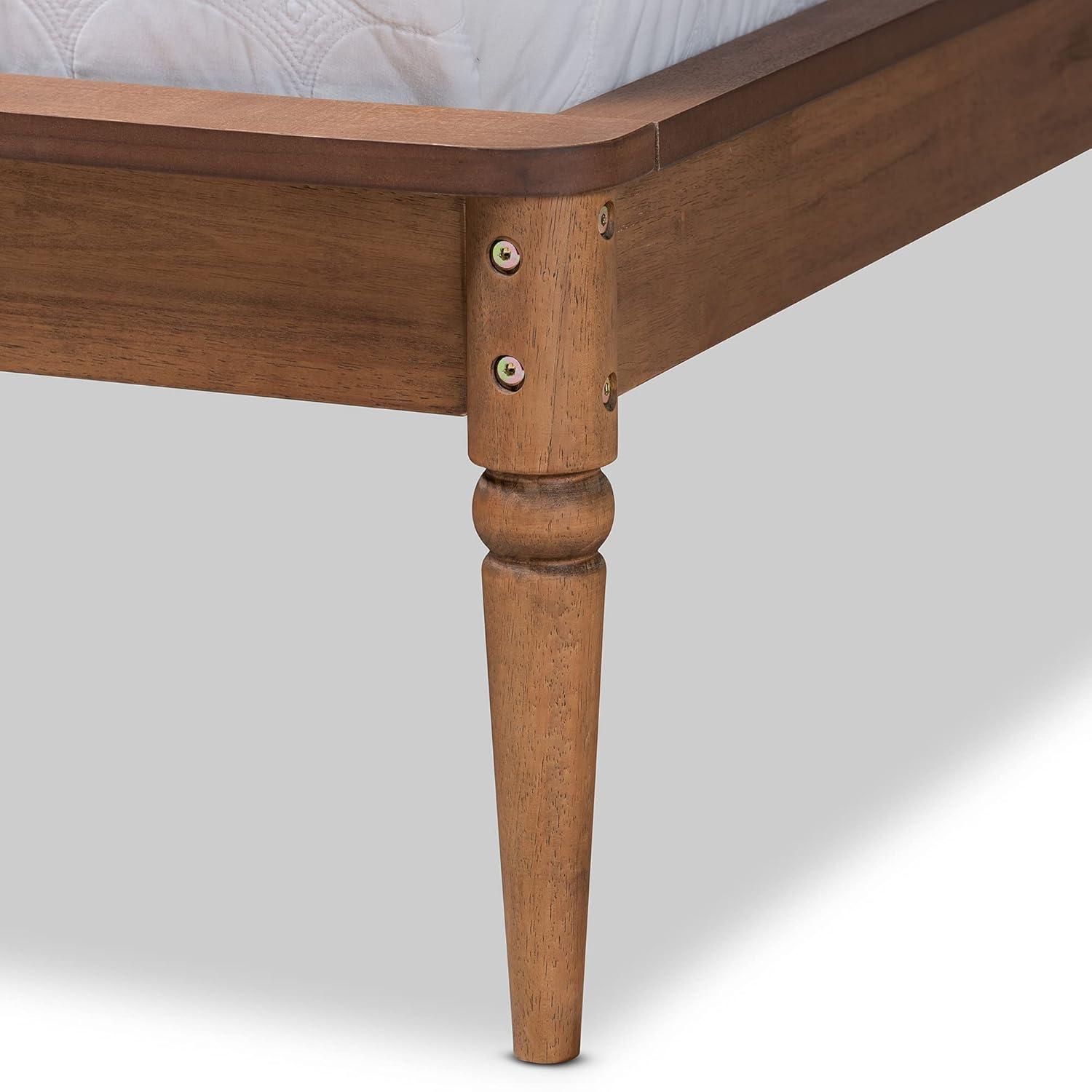 Baxton Studio Tallis Walnut Brown Finished Wood Queen Size Bed Frame