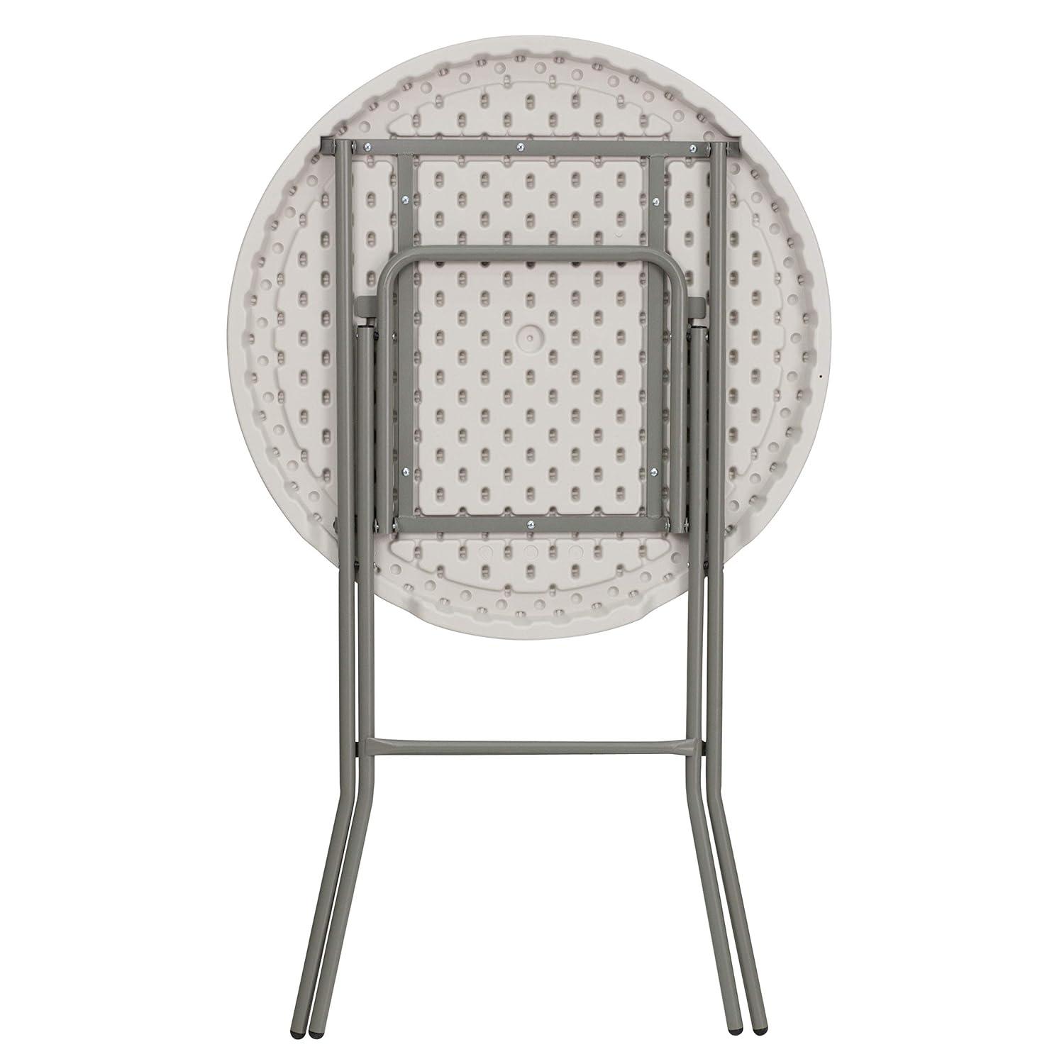 Flash Furniture Parker Round Plastic Bar Height Folding Event Table