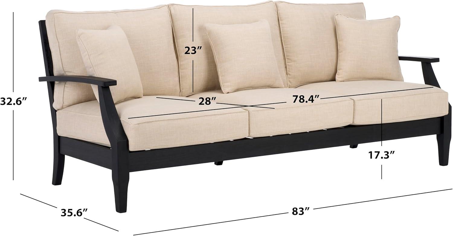 Safavieh  Couture Martinique Wood Patio Sofa Natural / White