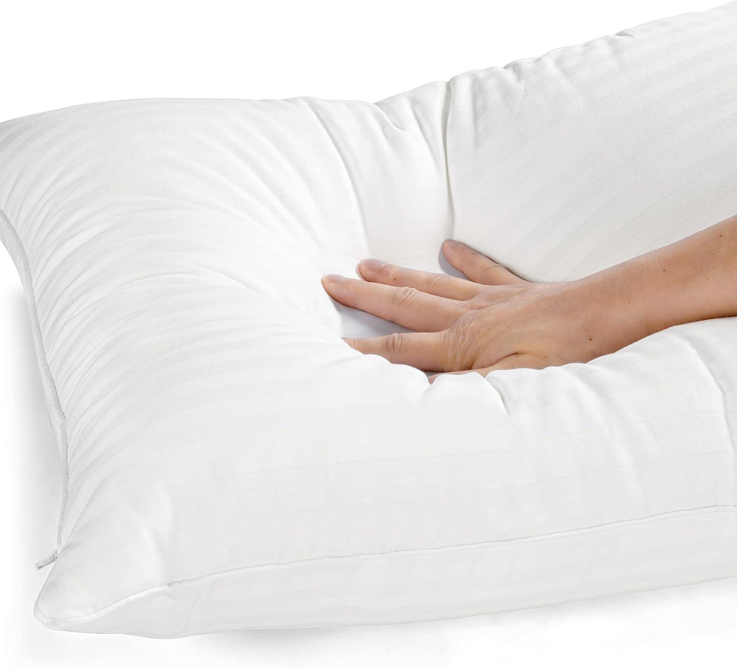 Queen White Adjustable Layer Cooling Pillows - Set of 2