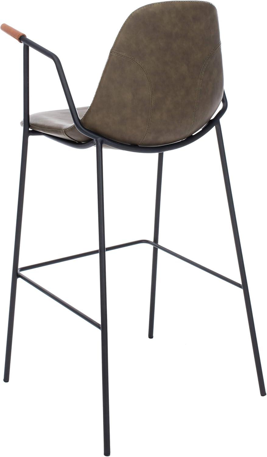 Chaliah Upholstered 30'' Counter Stool with Metal Frame