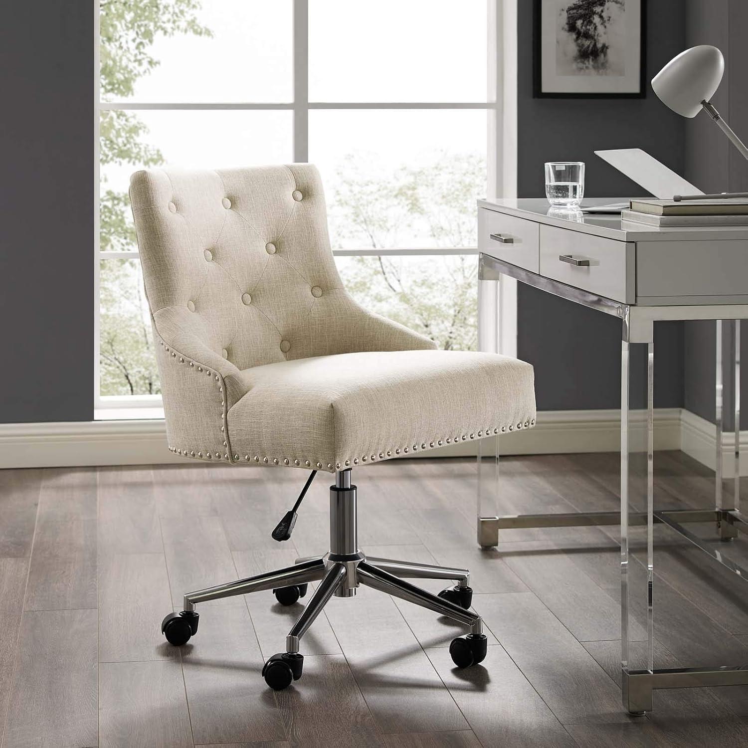 Carson Carrington Lagefors Tufted Swivel Upholstered Fabric Office Chair by Modway
