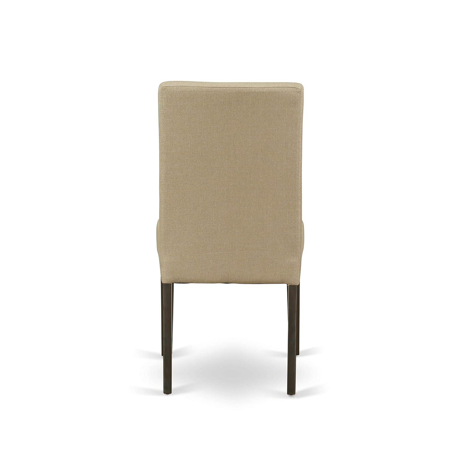 East West Furniture Driscol 39" Fabric Dining Chairs in Cappuccino (Set of 2)
