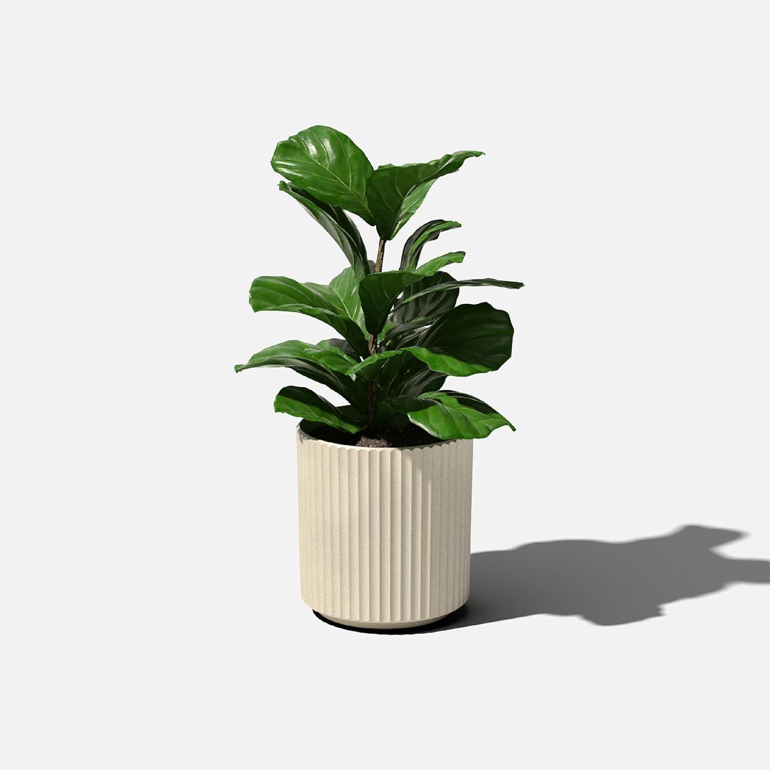 Veradek Mason Series Demi 6" Plastic-Stone Planter 2-Pack Sand