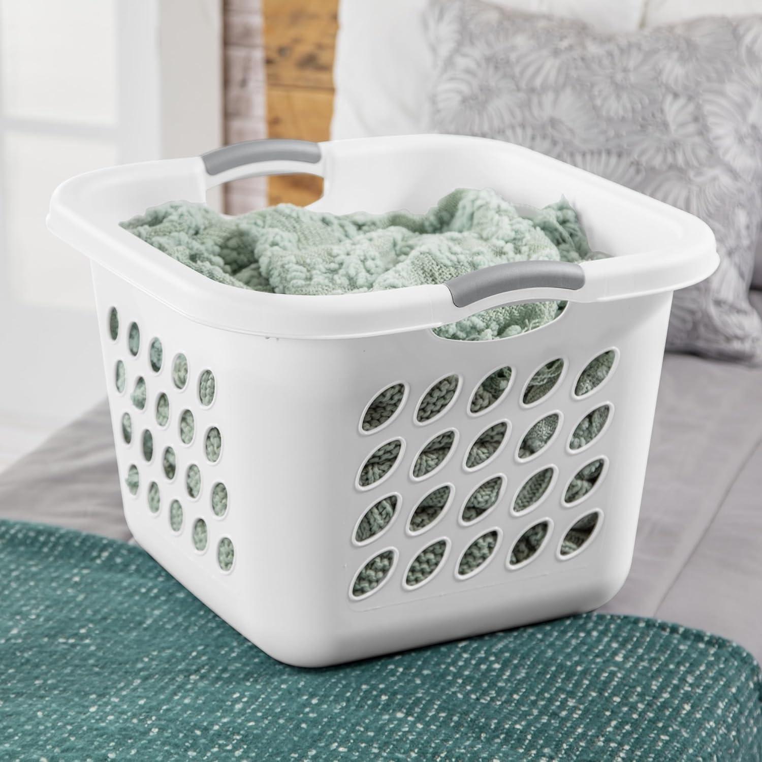 1.5 Storage Bushel Square Laundry Basket Plastic