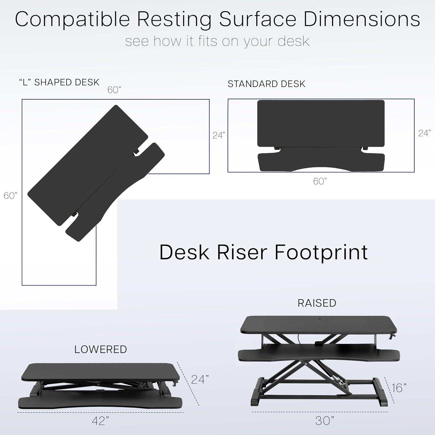 VIVO Height Adjustable Standing Desk Converter (DESK-V000K Series)