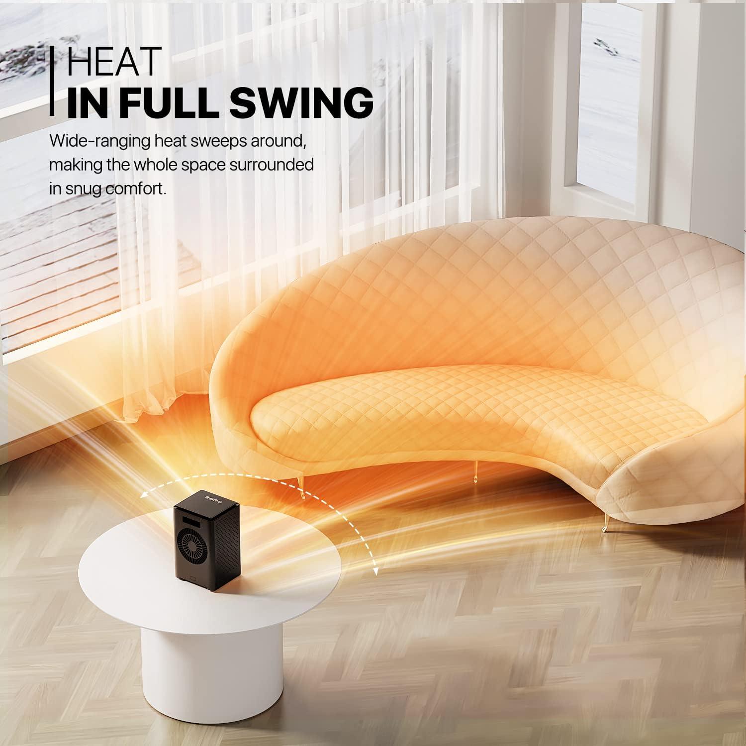 MoNiBloom MoNiBloom 1500 Watt 5110 BTU Electric Compact Space Heater , Remote Included and with Digital Display