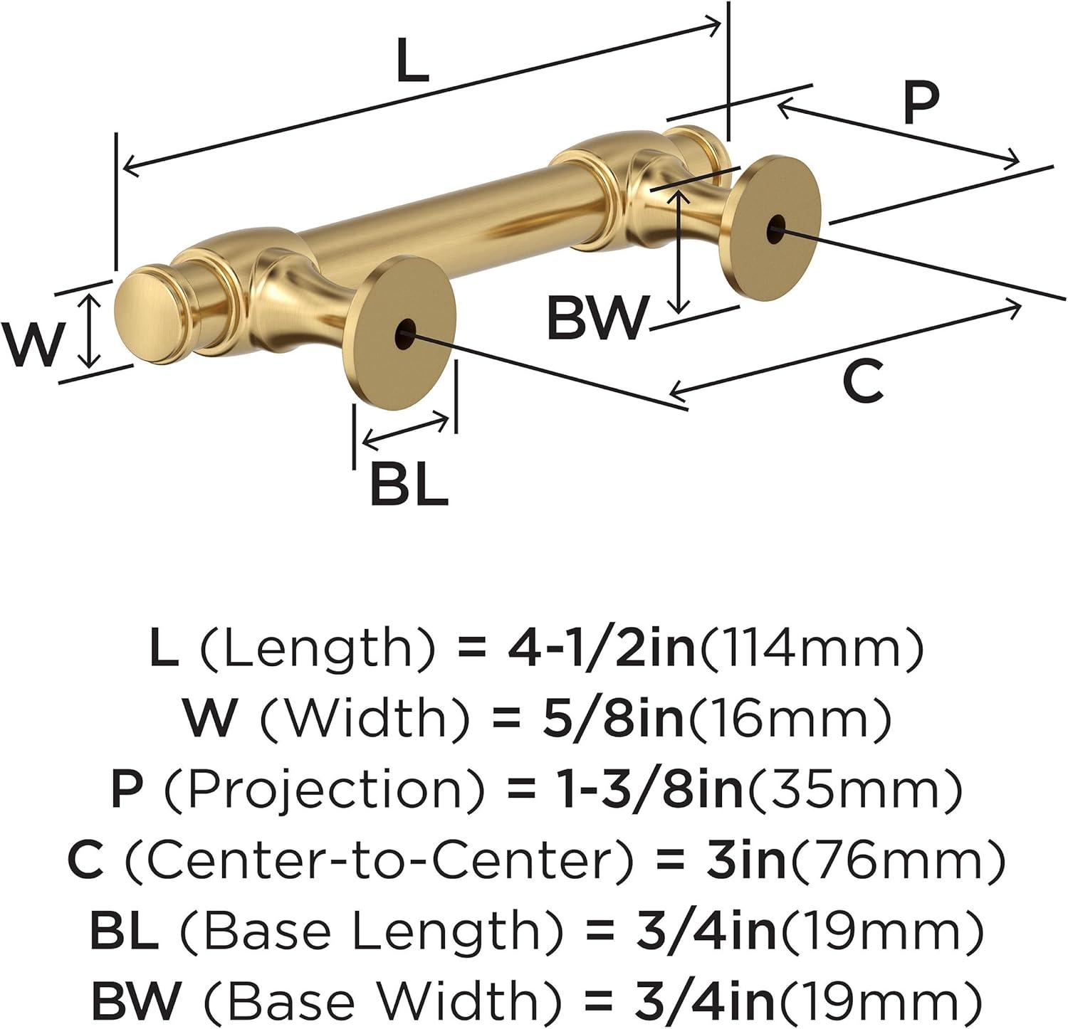 Winsome 3 in (76 mm) Center-to-Center Cabinet Pull