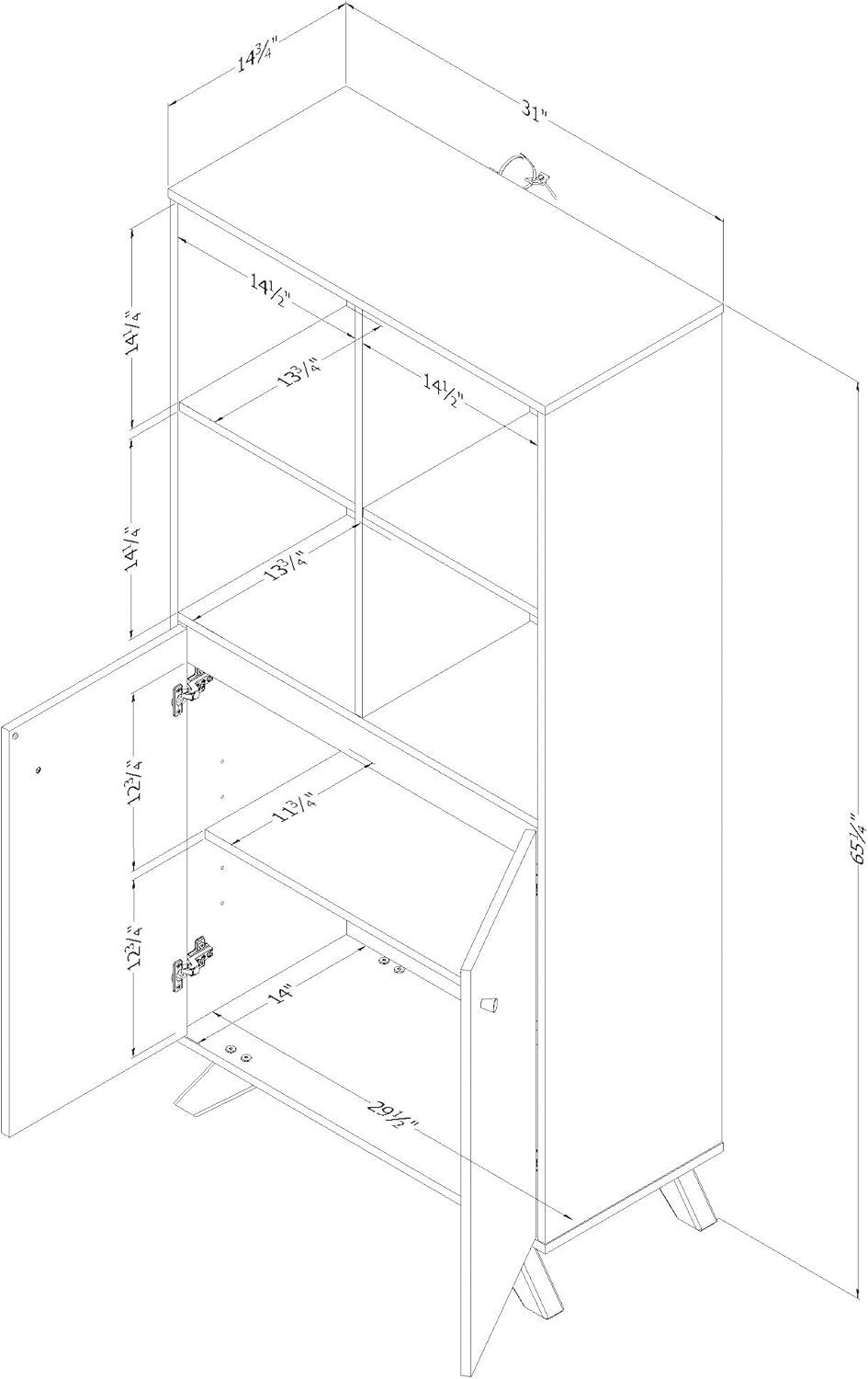 Helsy Bookcase with 2 Doors