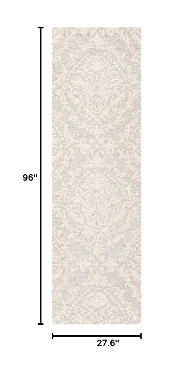 Blossom BLM107 Hand Tufted Indoor Runner Rug - Sage/Ivory - 2'3"x8' - Safavieh