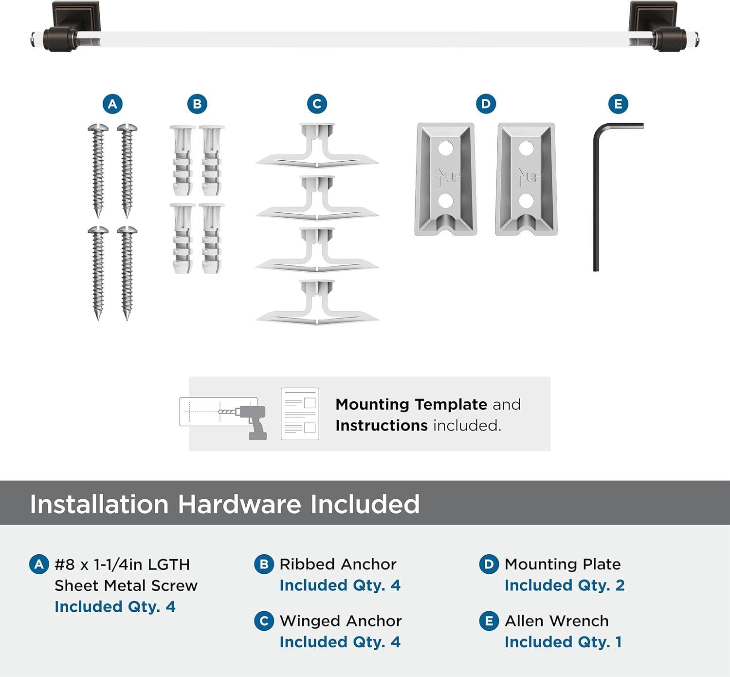 Amerock Glacio Wall Mounted Towel Bar