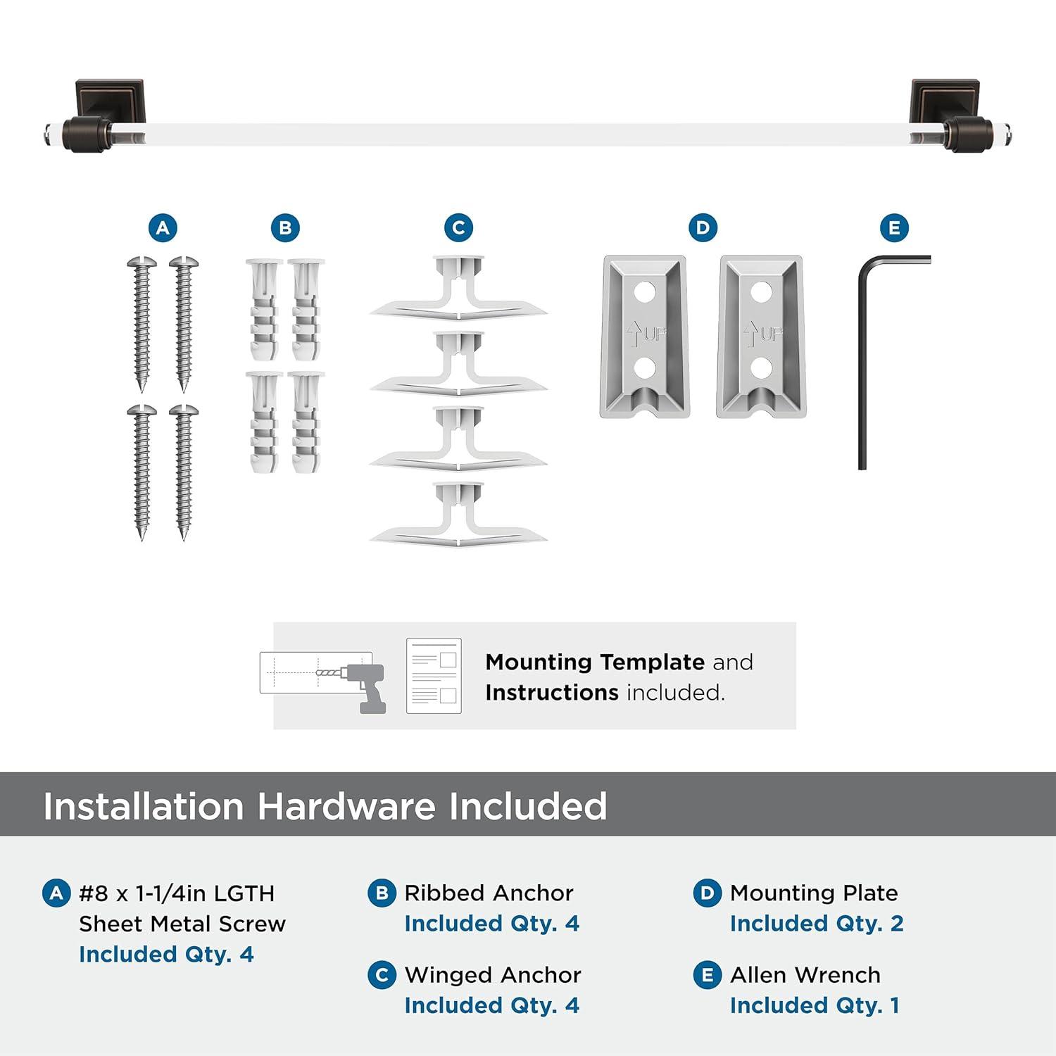 Glacio 26.25" Wall Mounted Towel Bar
