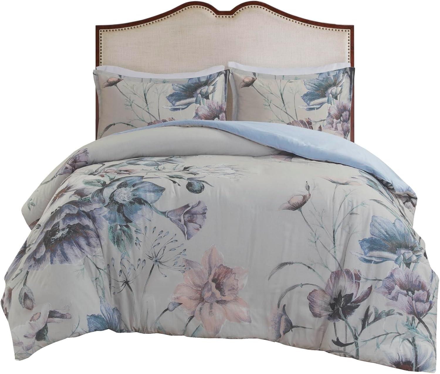 Madison Park Gray Reversible Modern & Contemporary 6 Piece Duvet Cover Set