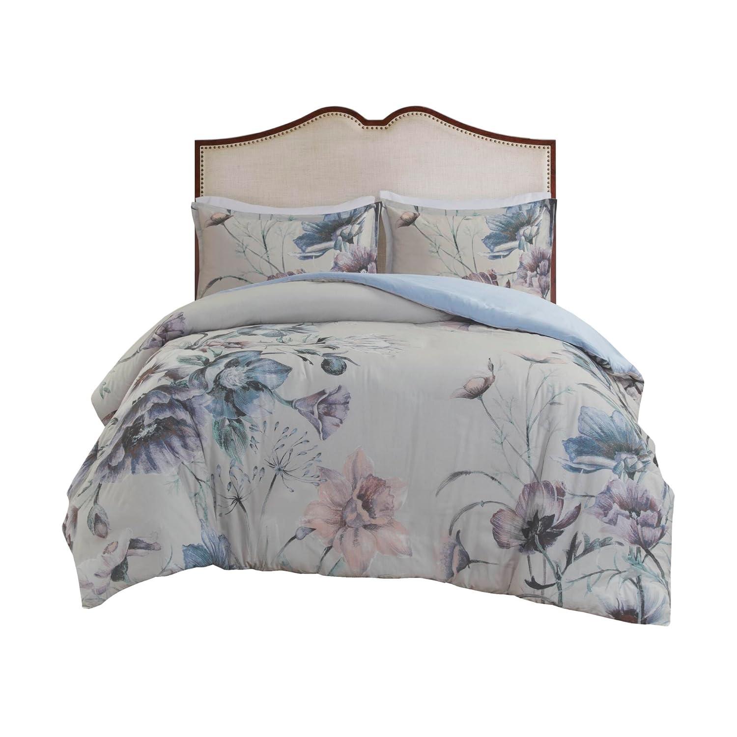 Madison Park Gray Reversible Modern & Contemporary 6 Piece Duvet Cover Set