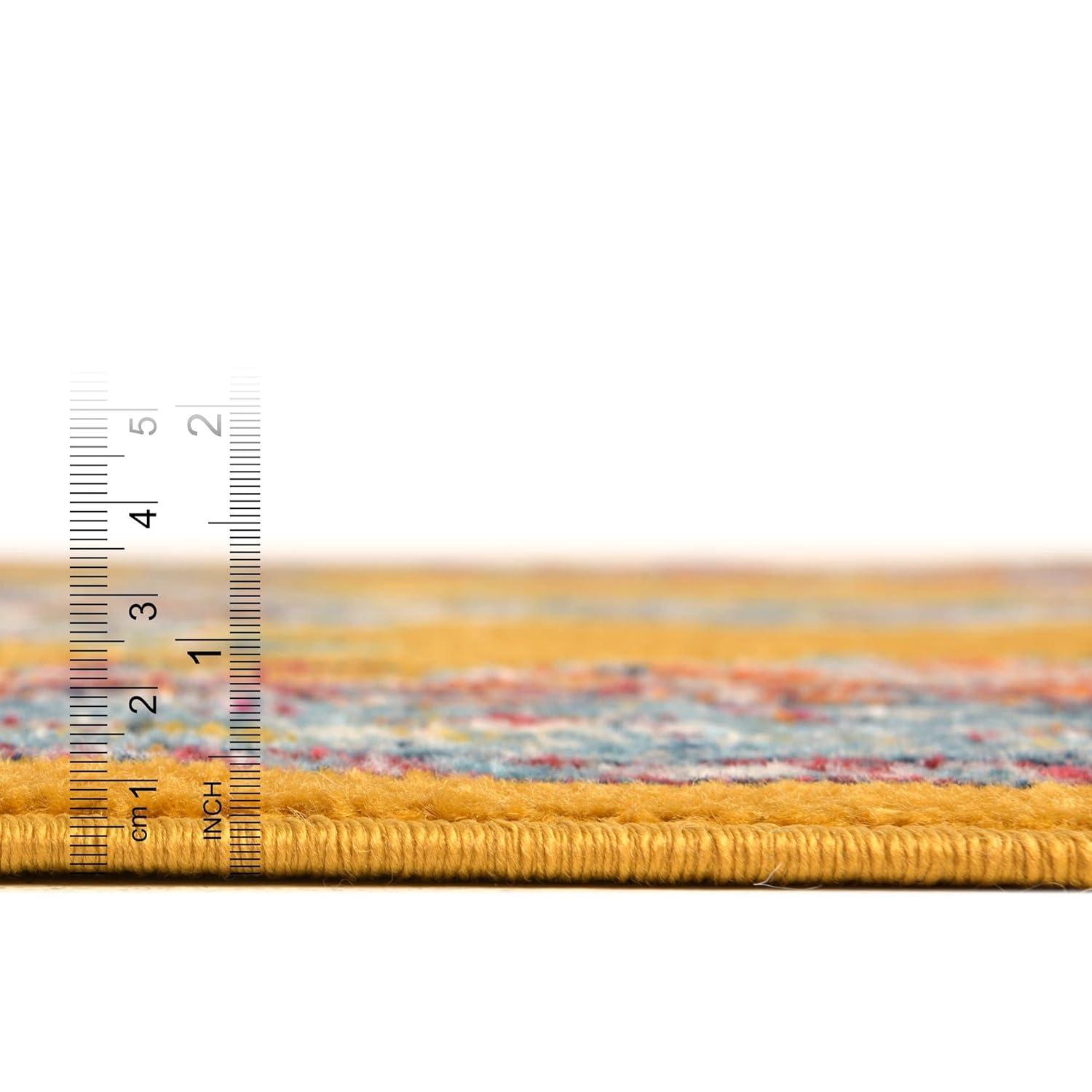 Unique Loom 2' 7 x 12' 0 Runner Yellow Parker Merakli Area Rug