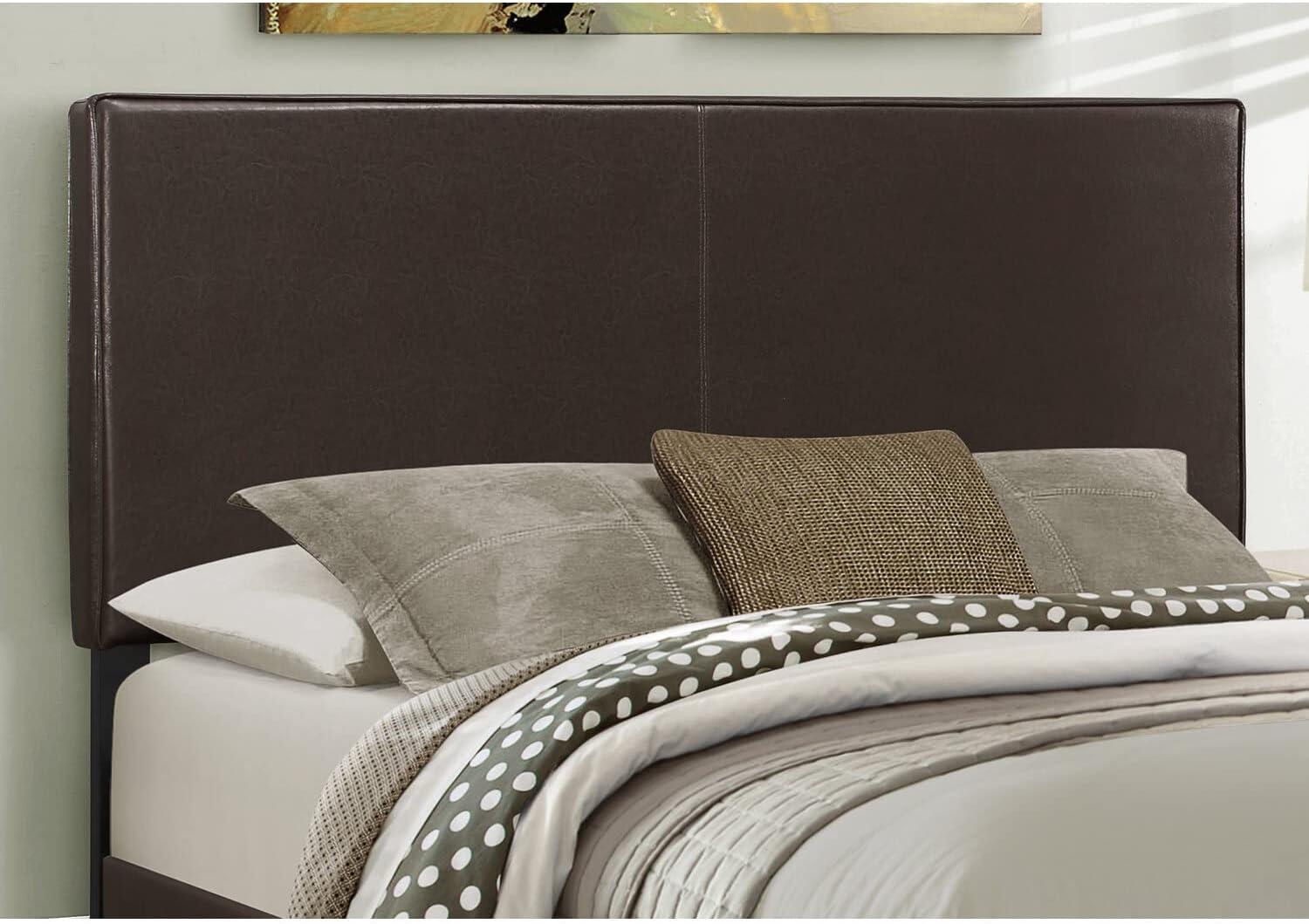 Engelhard Bed, Queen Size, Platform, Bedroom, Frame, Upholstered, Pu Leather Look, Transitional