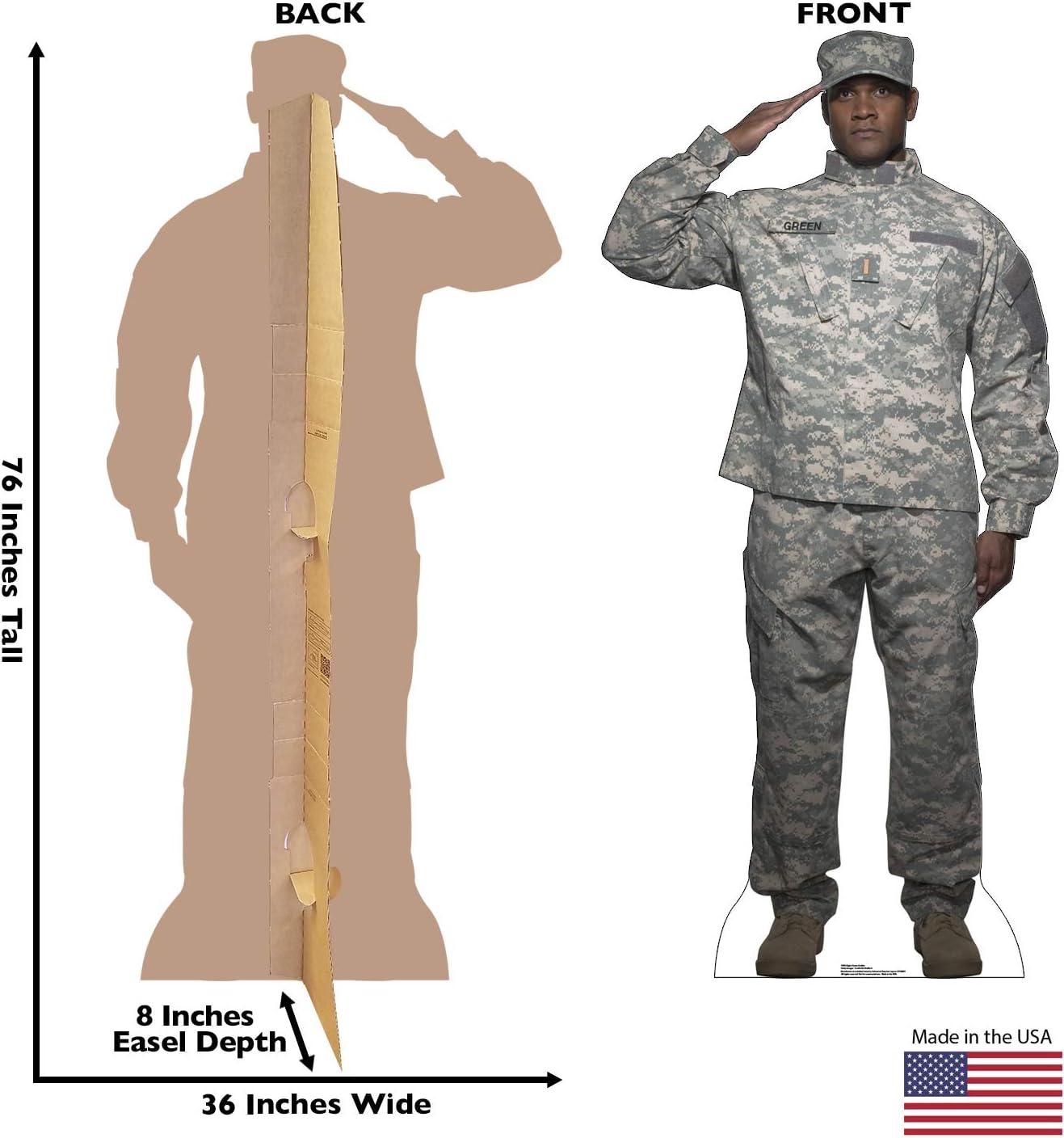 Life-Size Digital Camo Soldier Cardboard Standup