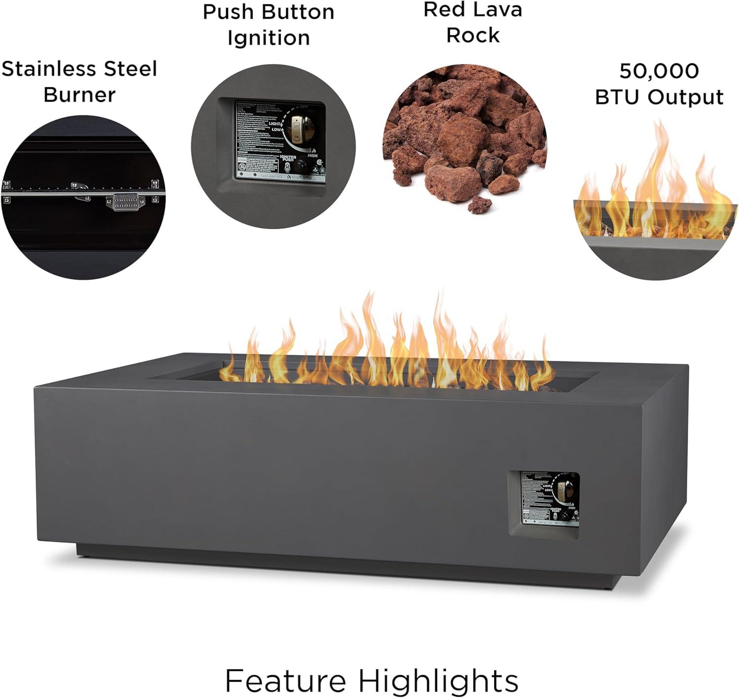 AEGEAN Propane / Natural Gas Outdoor Fire Pit Table