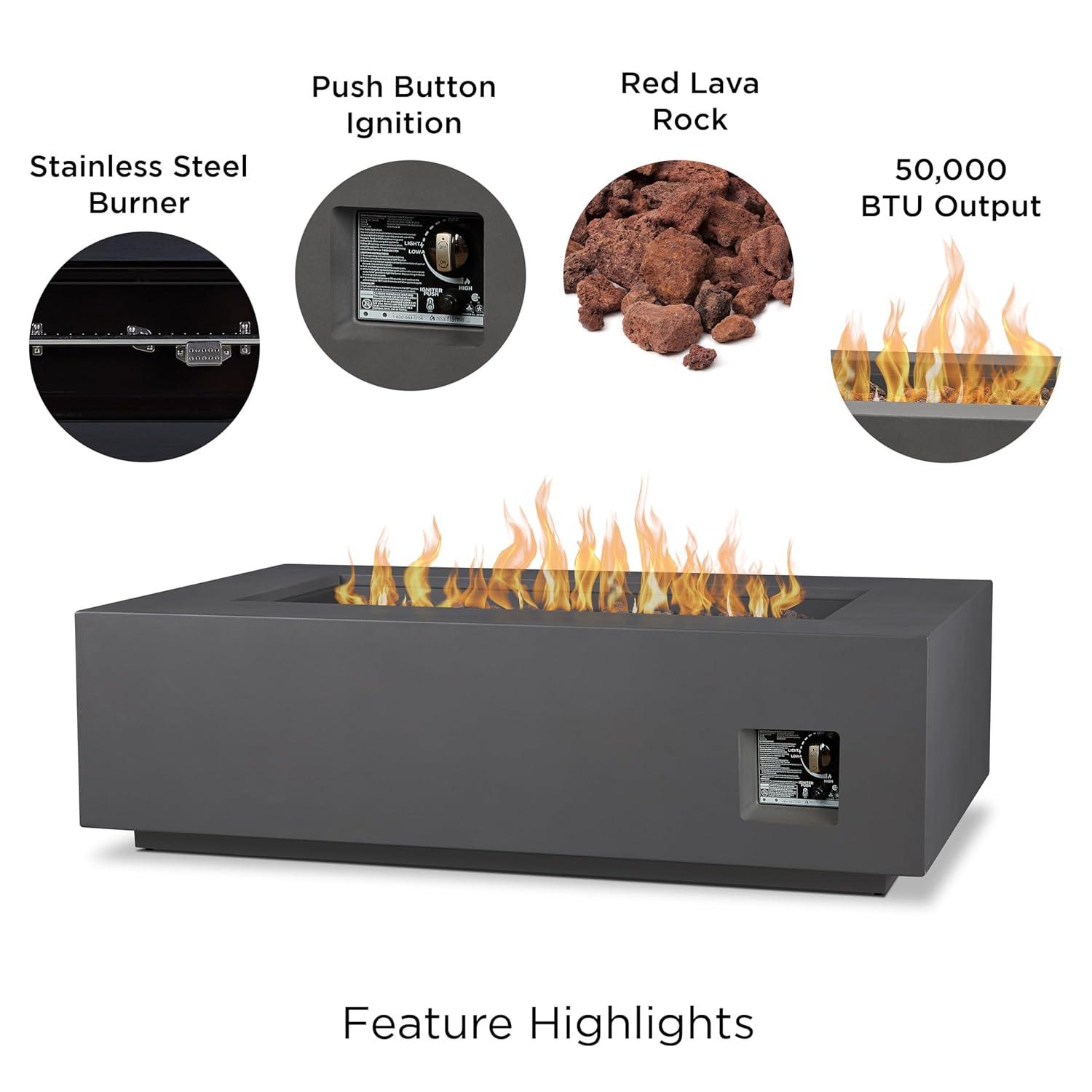 AEGEAN Propane / Natural Gas Outdoor Fire Pit Table