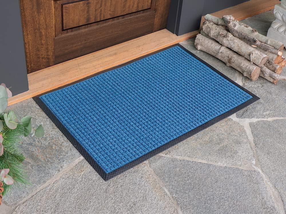 Envelor Felpudo para Puerta Delantera, Felpudo de Entrada Interior y Exterior, Antideslizante, Duradero, para Entrada, Alfombras de Cocina, Decoración Del Hogar, Alfombra Resistente, Alfombra de Bienvenida, 24 x 36 Pulgadas, Beige