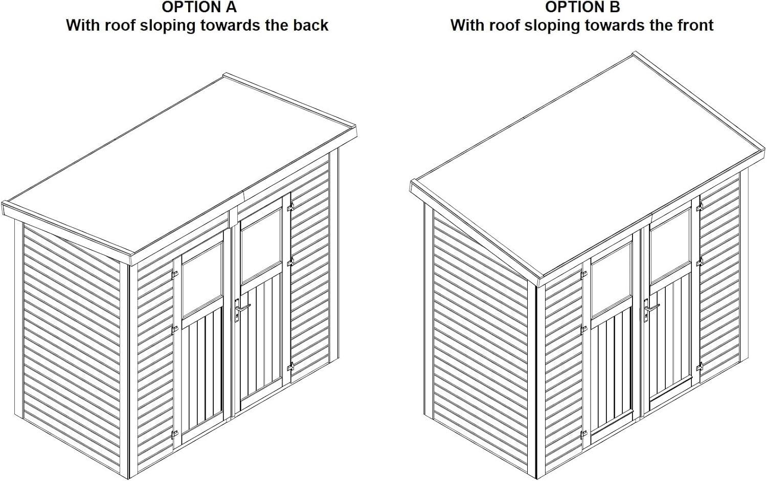 Medium Brown Nordic Spruce Lean-To Shed Kit with Windows