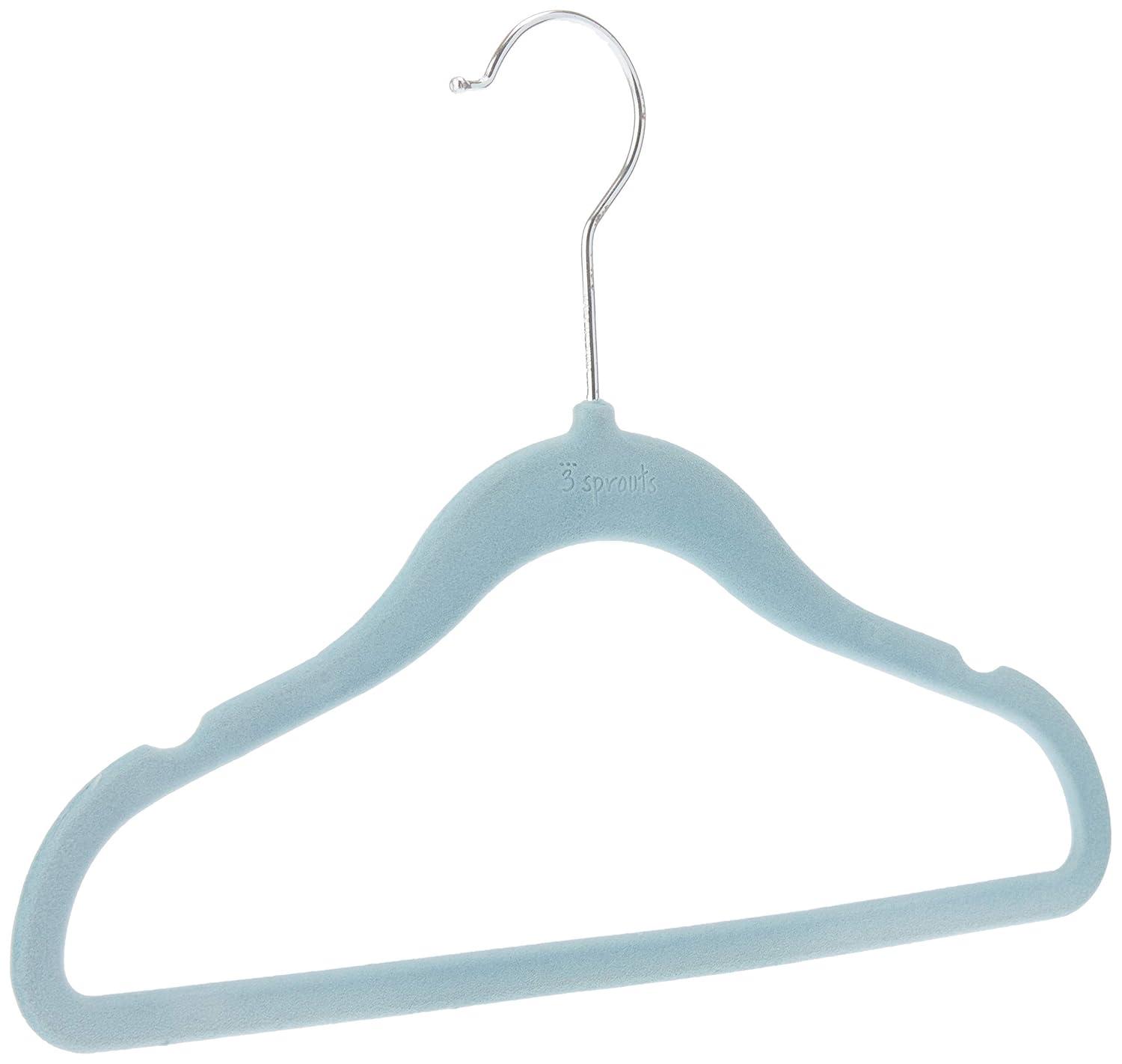 Blue Velvet Baby Hangers with Whale Design, 10 Pack