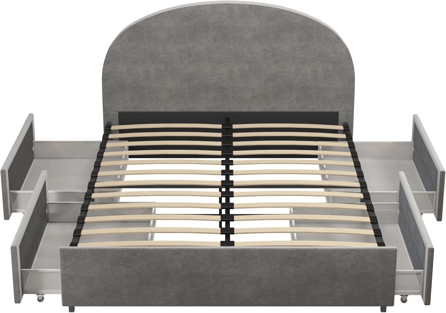 Moon Upholstered Platform Storage Bed