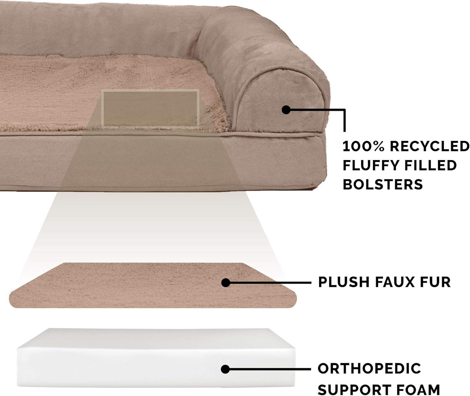FurHaven Luxe Fur & Performance Linen Sofa Bed