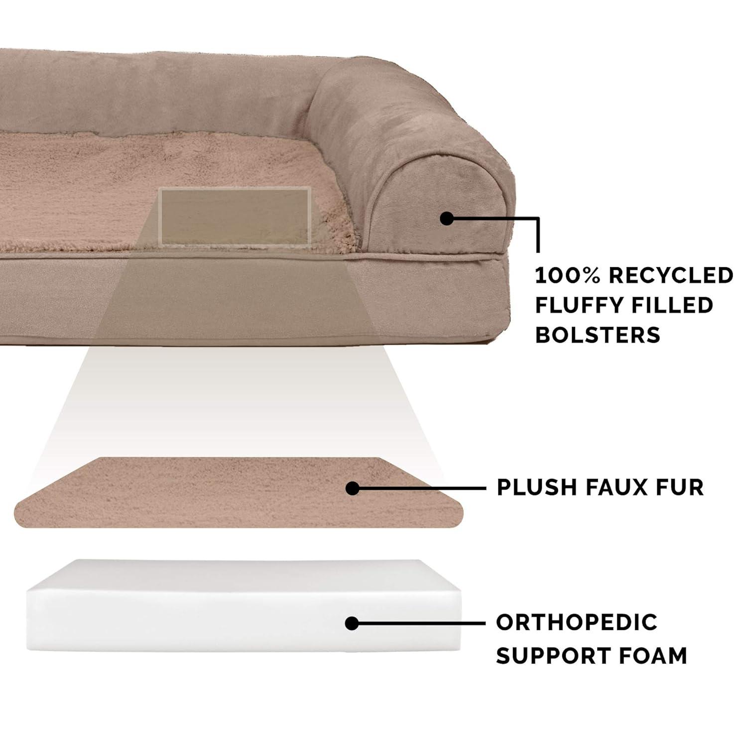 FurHaven Luxe Fur & Performance Linen Sofa Bed