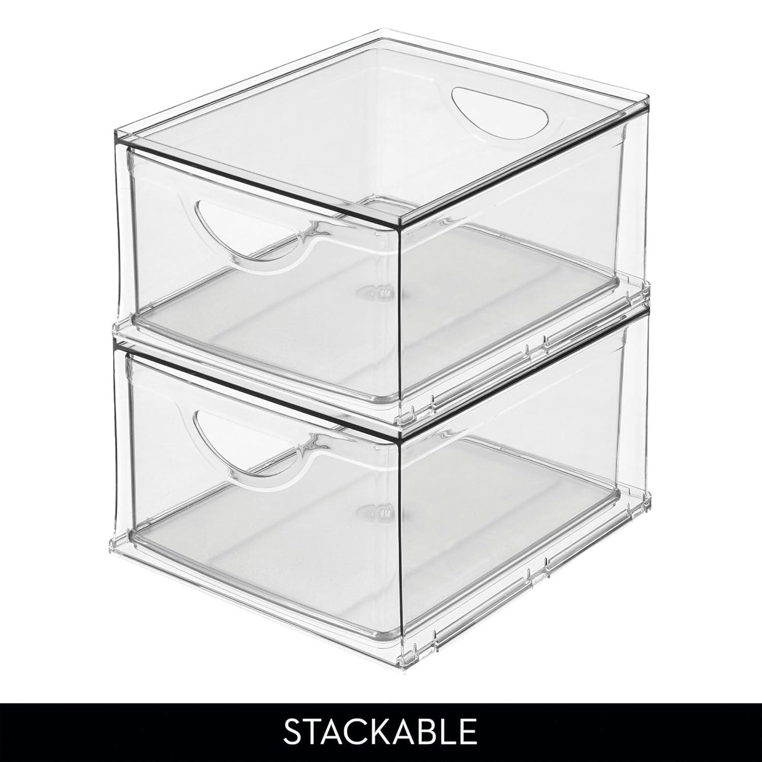 iDesign iDesign Stackable Storage Drawer for Fridge or Pantry - Set of 4 - Clear (Set of 4)
