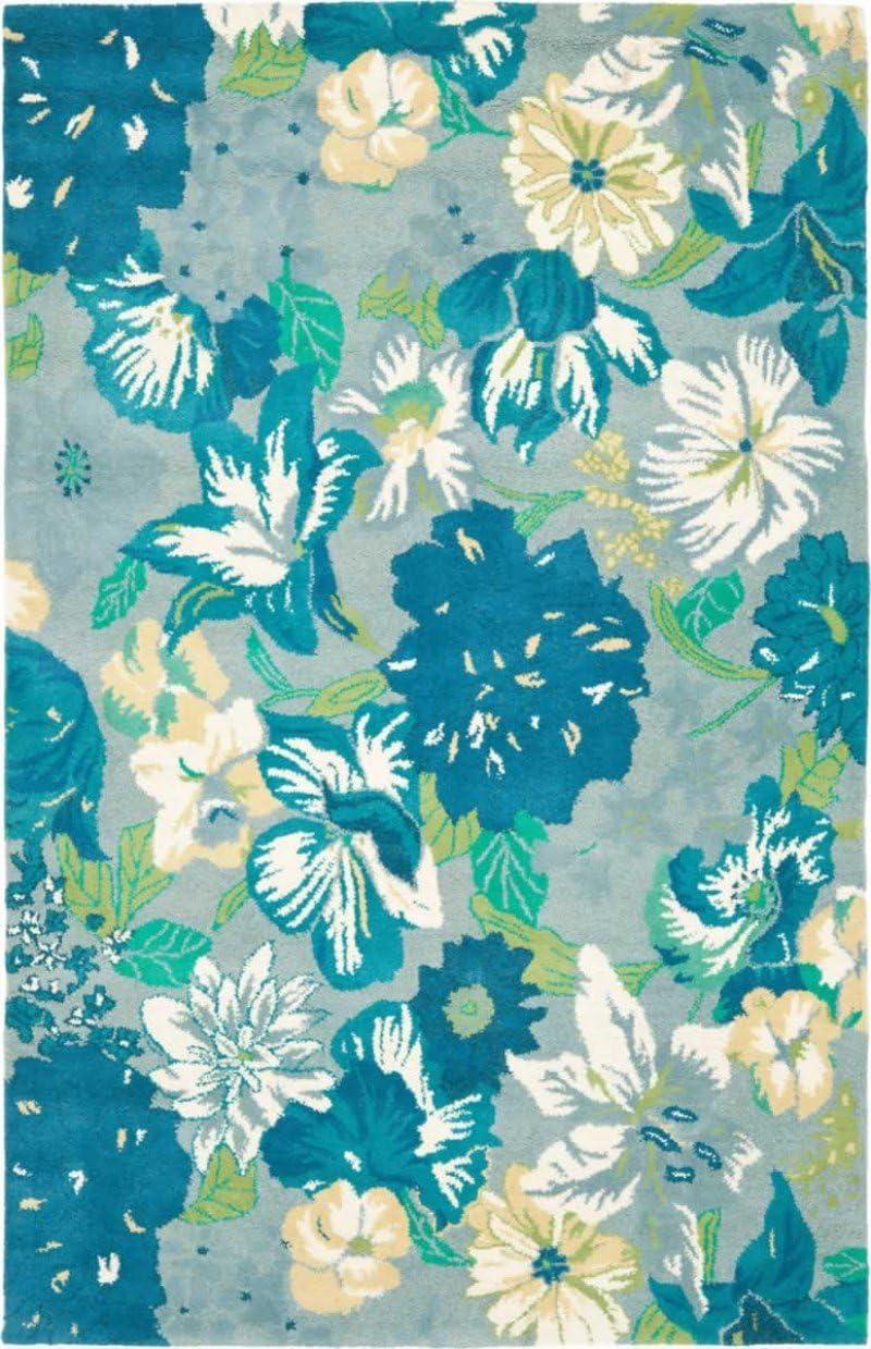 Soho SOH849 Hand Tufted Area Rug - Blue/Multi - 5'x8' - Safavieh.