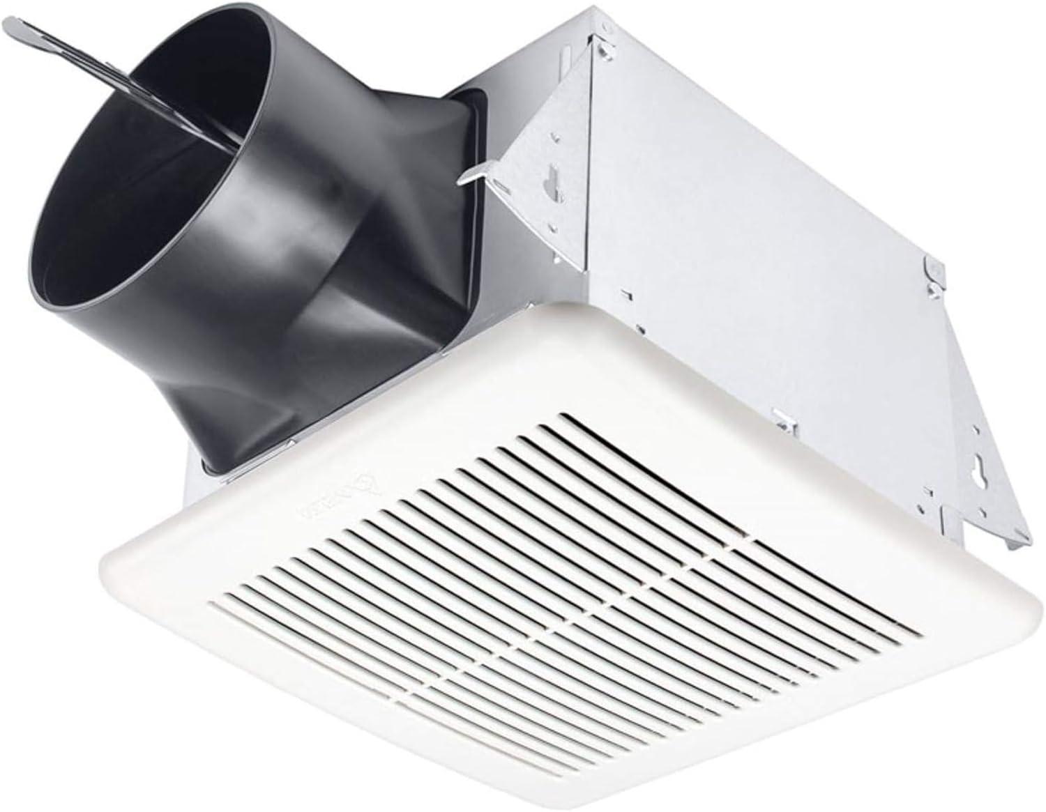 Delta Breez Bath Exhaust Fan with Adjustable High Speeds, 80 or 110 CFM, White