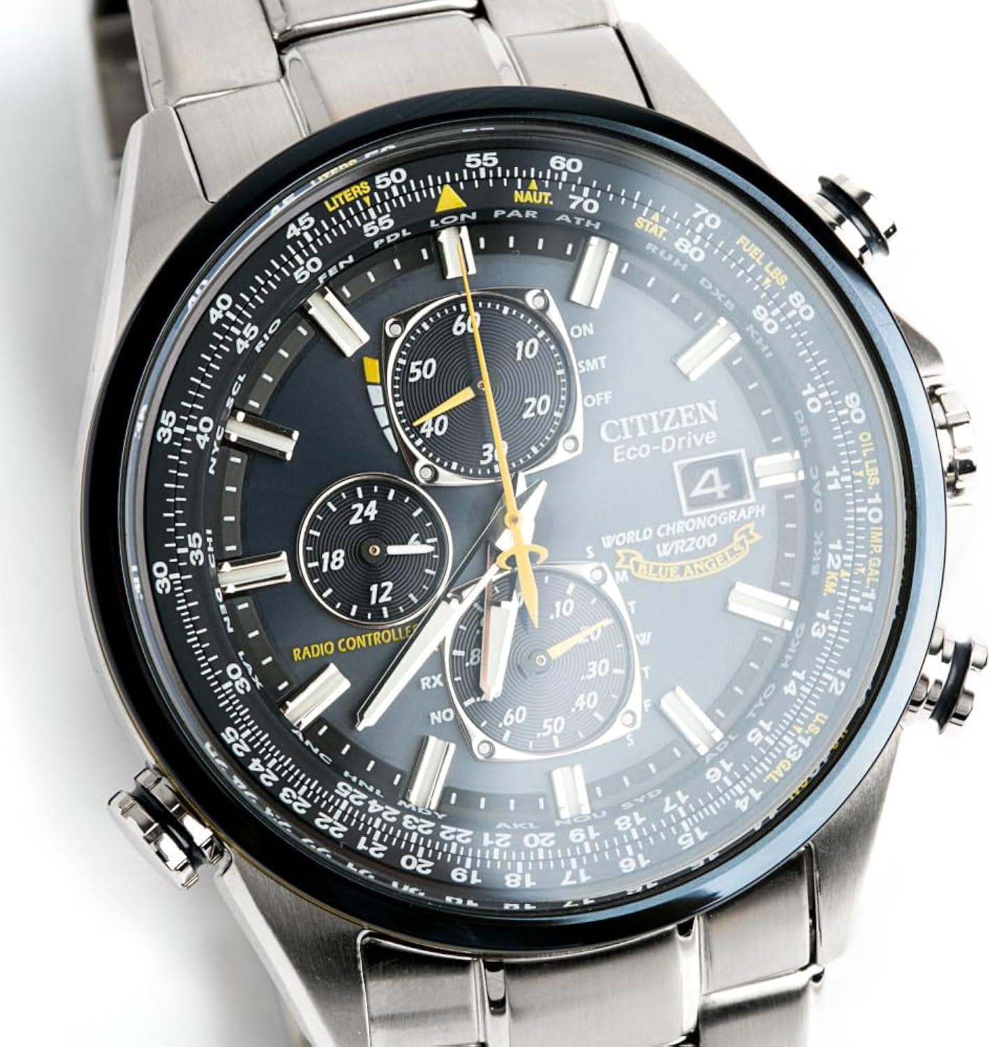 Citizen Men's Eco-Drive Blue Angels World Chronograph A-T Watch AT8020-54L