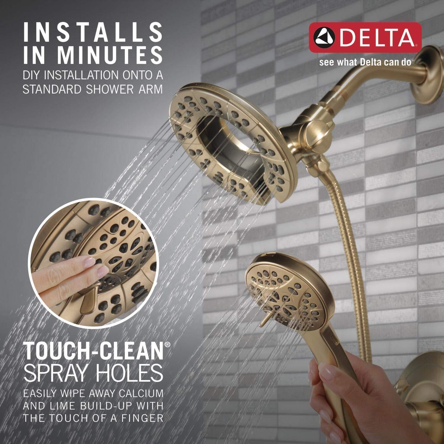 Delta Arvo Single-Function Tub Shower Faucet Set, Shower Trim Kit with In2ition Shower Head and Valve 144840-CZ-I