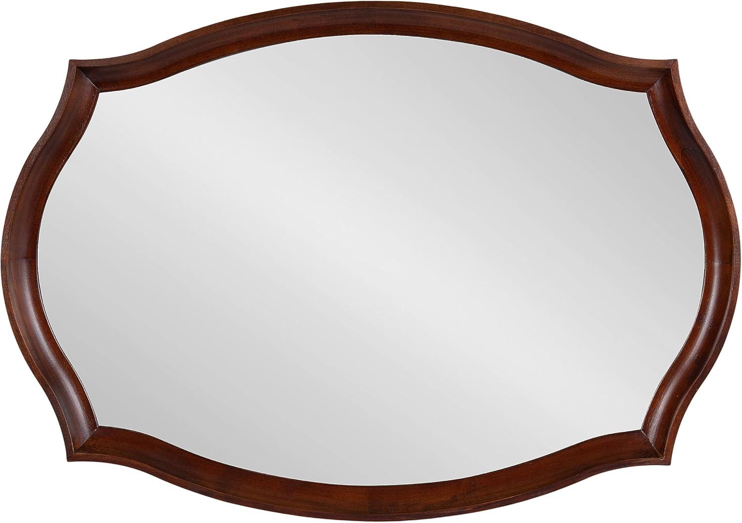 Kate & Laurel All Things Decor 24"x34" Hatherleigh Scallop Wall Mirror