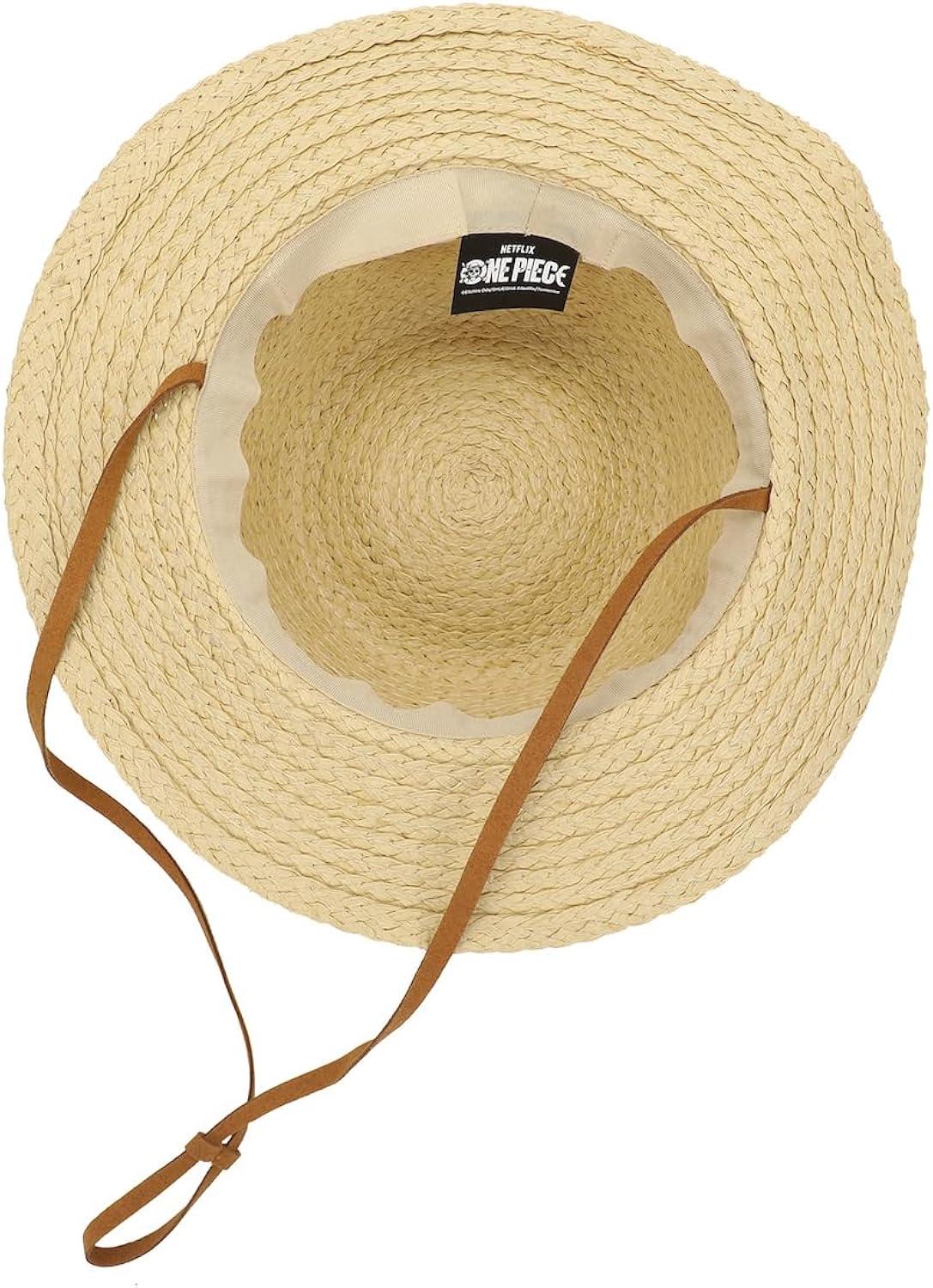 One Piece Luffy Cosplay Straw Bucket Hat With Chin Rope